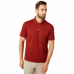 Oakley Perforated Mens Short Sleeve Golf Polo -Golf Apparel Shop 10839 80UIRONRED