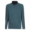 Oakley Striped Mens Long Sleeve Polo -Golf Apparel Shop 10862 02EBLACKOUT