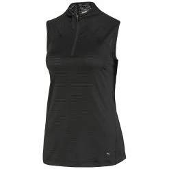PUMA Golf Puma Daily Mockneck Womens Sleeveless Golf Polo 13 PUMA Golf Puma Daily Mockneck Womens Sleeveless Golf Polo -Golf Apparel Shop 11533 01BLACKHTHR 9910385f 4fca 4b0d b75c 3df6b6af01e8