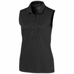 PUMA Golf Puma Rotation Womens Sleeveless Golf Polo -Golf Apparel Shop 11535 02BLACK 0739e697 bfe5 41b7 9523 f0f98a11bdeb