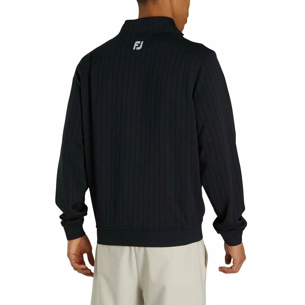 FootJoy Drop Needle Half Zip Black Mens Golf Pullover 4 FootJoy Drop Needle Half Zip Black Mens Golf Pullover - Image 2