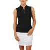 Sofibella Golf Colors Sleeveless Womens Golf Polo -Golf Apparel Shop 12054 BLACK