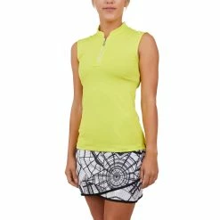 Sofibella Golf Colors Sleeveless Womens Golf Polo -Golf Apparel Shop 12054 CITRUS