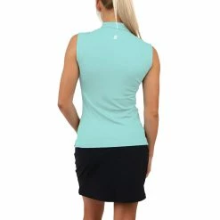 Sofibella Golf Colors Sleeveless Womens Golf Polo -Golf Apparel Shop 12054 MINT 1