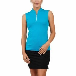 Sofibella Golf Colors Sleeveless Womens Golf Polo -Golf Apparel Shop 12054 SURFER