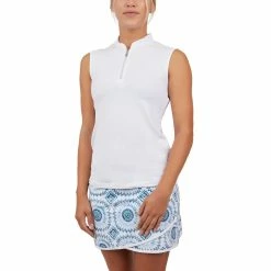 Sofibella Golf Colors Sleeveless Womens Golf Polo -Golf Apparel Shop 12054 WHITE cddaf8b0 7e86 4ed7 921a 985e1adee6cd