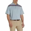 FootJoy Lisle Chest Blue Strip Self Collar Mens Golf Polo -Golf Apparel Shop 13485 fda48c72 b339 42c0 958e 24cbed2e4c60