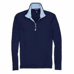 Polo Ralph Lauren Polo Golf Lightweight Performance Interlock French Navy Mens Golf Half Zip