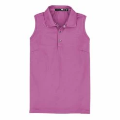 Polo Ralph Lauren RLX Sleeveless Tournament Resort Rose Womens Golf Polo