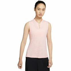 Nike Golf Nike Breathe Womens Sleeveless Golf Polo -Golf Apparel Shop 15786 WASHDCORAL664