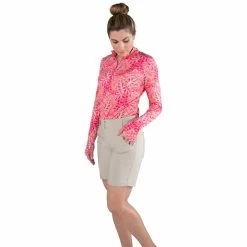 JoFit Belted 7.5in Womens Golf Shorts 7 JoFit Belted 7.5in Womens Golf Shorts -Golf Apparel Shop 17509 SAND 1