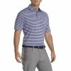 FootJoy Lisle 2-Color Stripe Mens Golf Polo -Golf Apparel Shop 17792 LAVENDERBLACK 5b0281cf 8a03 409f 803b 22590708d34d