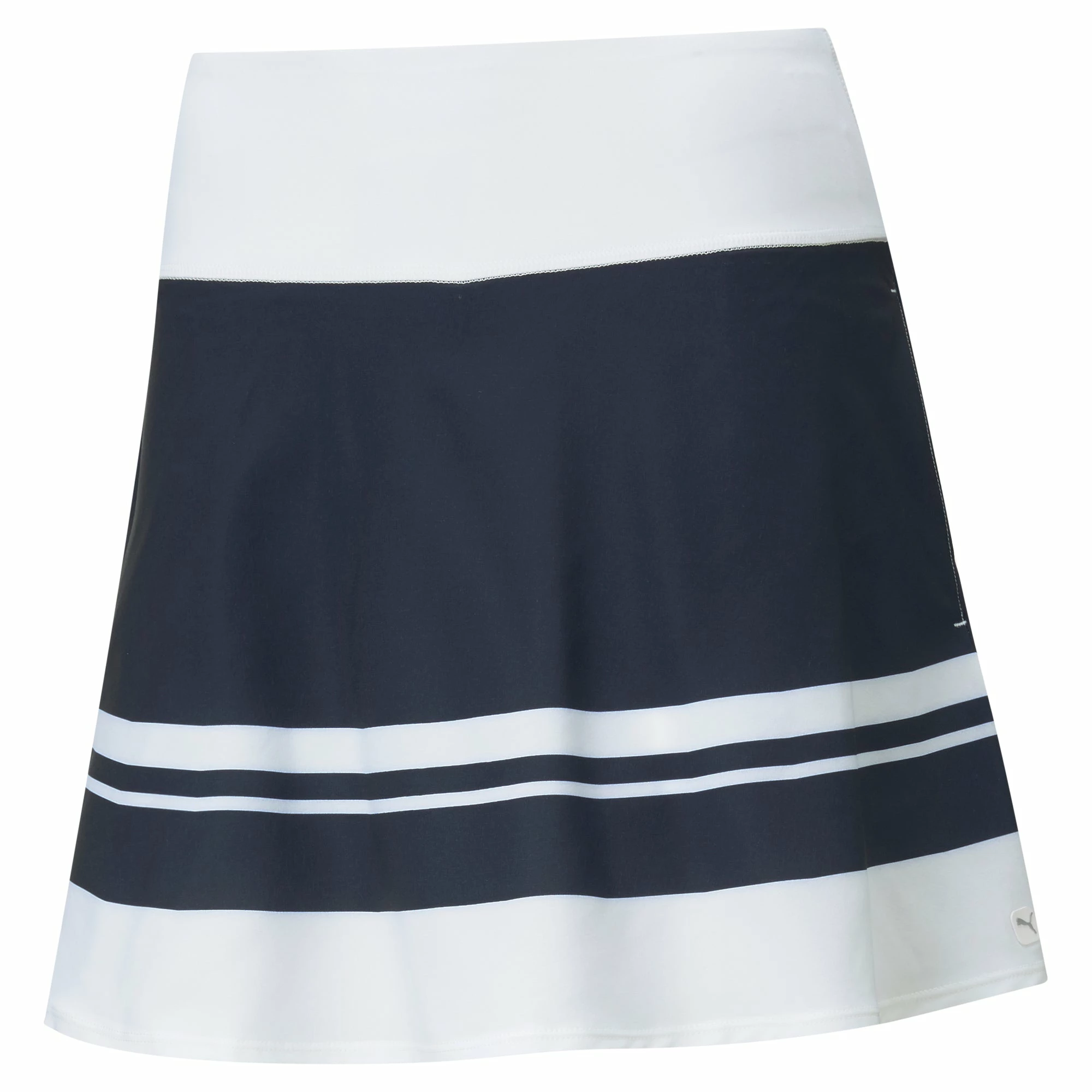 PUMA Golf Puma PWRSHAPE Stripe 16in Navy Womens Golf Skort 3 PUMA Golf Puma PWRSHAPE Stripe 16in Navy Womens Golf Skort