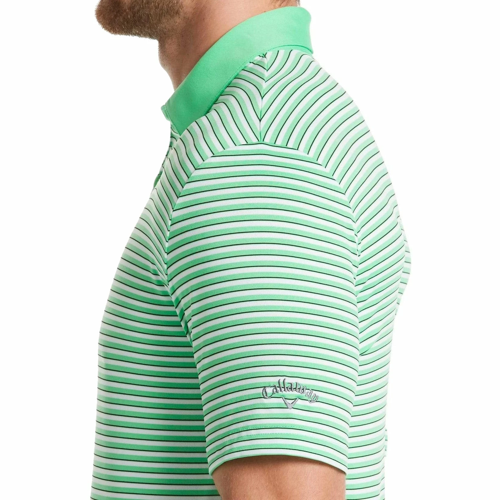 Callaway 3-Color Stripe Mens Golf Polo 6 Callaway 3-Color Stripe Mens Golf Polo - Image 4