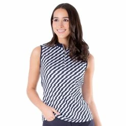 NVO Savanna Mock Womens Sleeveless Golf Polo -Golf Apparel Shop 18445 NAVY400 fc8485ce 7a7e 4d82 82fb eacf18ba1381