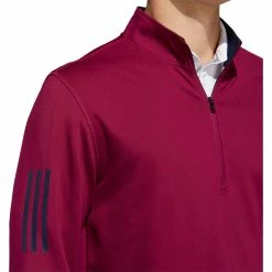 Adidas Golf Adidas 3-Stripes Midweight Layering Mens Golf Sweatshirt -Golf Apparel Shop 18773 BERRYCOLLNAVY 2