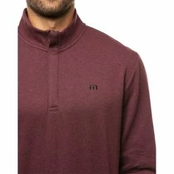 TravisMathew Cloud 2.0 Mens Golf 1/4 Zip -Golf Apparel Shop 19424 HTHDKRED6HDR 2