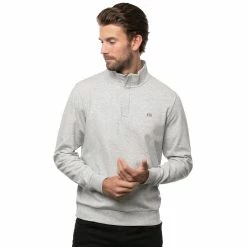 TravisMathew Cloud 2.0 Mens Golf 1/4 Zip -Golf Apparel Shop 19424 HTHRLGRY0HLG