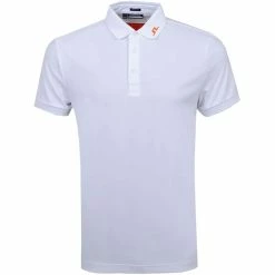J.Lindeberg J. Lindeberg KV Amer Fit Mens Golf Polo 12 J.Lindeberg J. Lindeberg KV Amer Fit Mens Golf Polo -Golf Apparel Shop 19475 WHITEORANGE