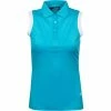 J.Lindeberg J. Lindeberg Lucie Beach Blue Womens Sleeveless Golf Polo -Golf Apparel Shop 19683 BEACHBLUE