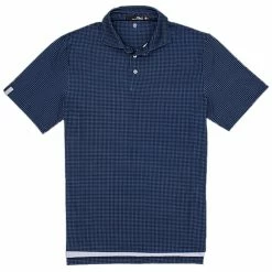 Polo Ralph Lauren RLX Printed Lightweight Airflow French Navy Corner Deco Mens Golf Polo