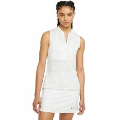 Nike Golf Nike Breathe Floral Print Womens Sleeveless Golf Polo -Golf Apparel Shop 20524 PHOTONDUST025 40916eff 6dc3 4343 884e 77b209fe3750