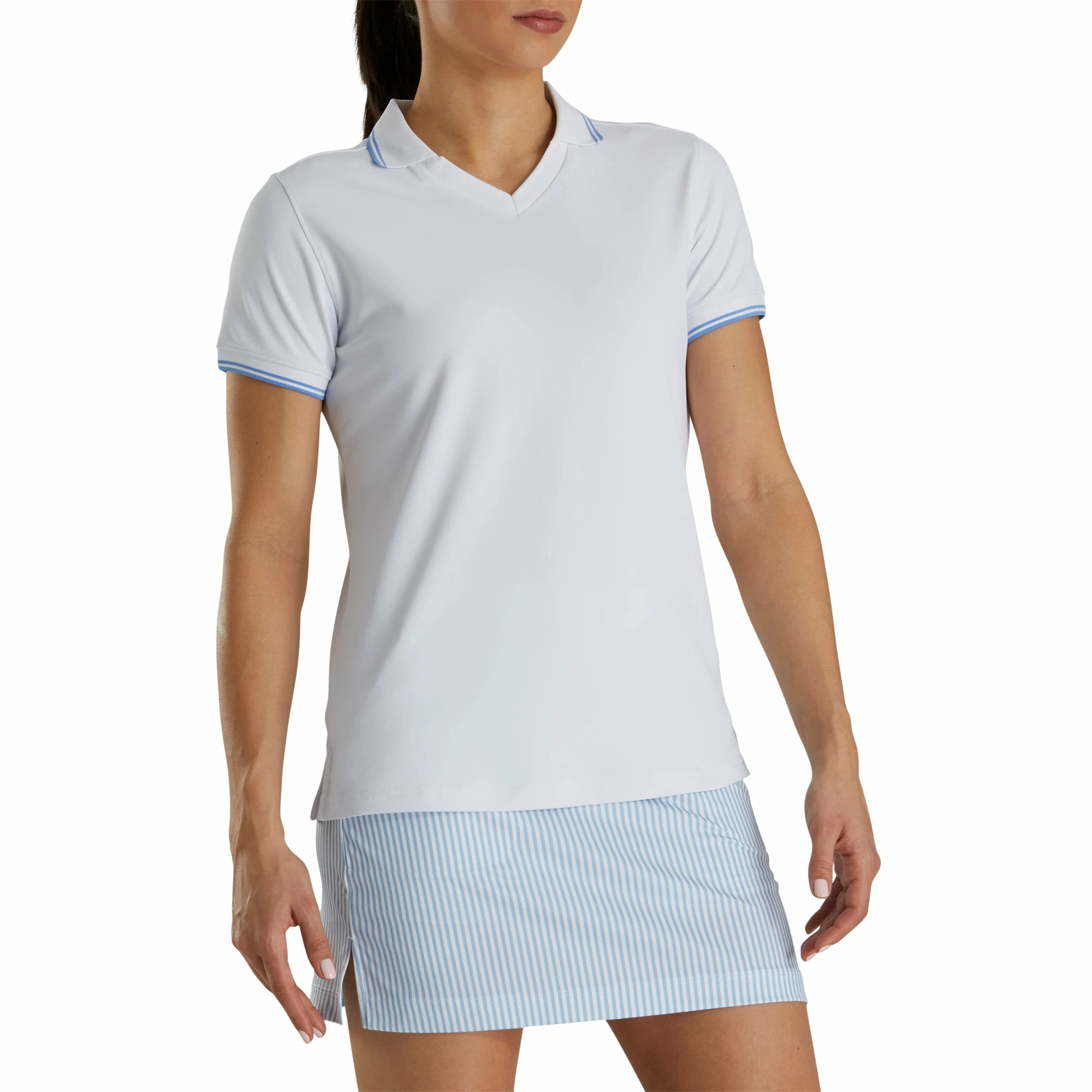 FootJoy Southern Living Open Collar White Womens Golf Polo 3 FootJoy Southern Living Open Collar White Womens Golf Polo