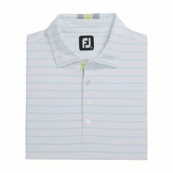 FootJoy Pique Mixed Stripe Self Collar White-Ice Blue Mens Golf Polo -Golf Apparel Shop 21004 WHITEICEBLUE 3 8b8e43b4 e5ba 4da0 a6c6 58604251fd5f