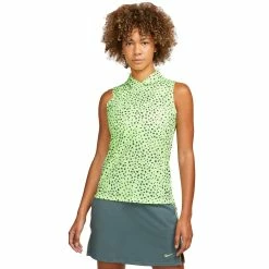 Nike Golf Nike Dri-FIT Victory HO Printed Womens Golf Polo -Golf Apparel Shop 21347 LIMEGLOW345