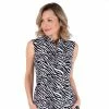 NVO Lilah Mock Womens Sleeveless Golf Polo -Golf Apparel Shop 21527 WHITE100