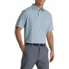 FootJoy Pique Confetti Print Mint Multi Mens Golf Polo -Golf Apparel Shop 21643 MINTMULTI