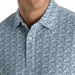 FootJoy Pique Confetti Print Mint Multi Mens Golf Polo -Golf Apparel Shop 21643 MINTMULTI 2