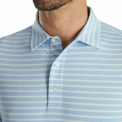 FootJoy ProDry Lisle 2-Color Stripe Sky Mens Golf Polo 7 FootJoy ProDry Lisle 2-Color Stripe Sky Mens Golf Polo -Golf Apparel Shop 21647 SKYMINT 2