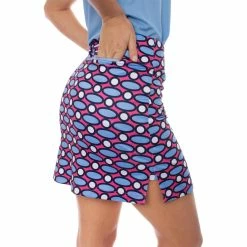 Golftini Rock And Roll 18in Womens Golf Skort -Golf Apparel Shop 21753 PINKBLUEWHITE 1