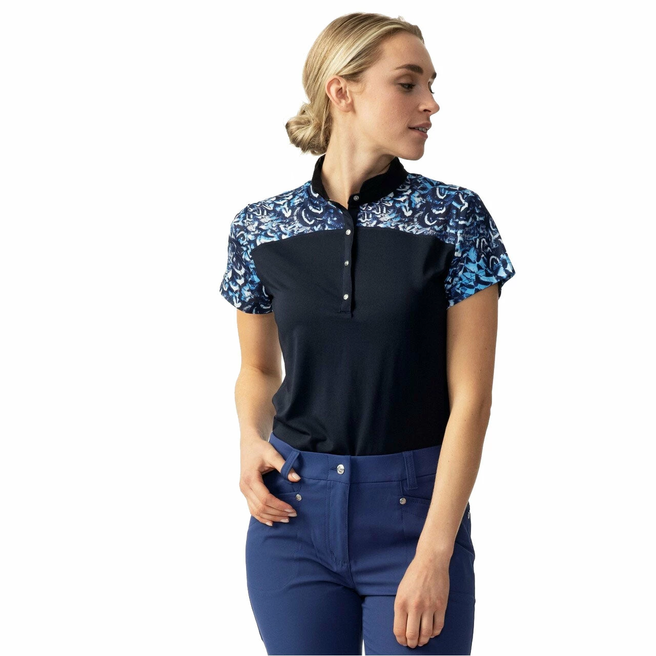 Daily Sports Sam Navy Womens Short Sleeve Golf Polo 3 Daily Sports Sam Navy Womens Short Sleeve Golf Polo