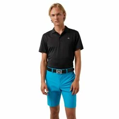 J.Lindeberg J. Lindeberg Lars Regular Fit Black Mens Golf Polo