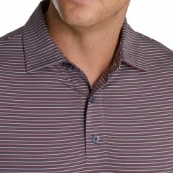 FootJoy Pin Stripe Lisle Smoke Mens Golf Polo -Golf Apparel Shop 22712 SMOKEMERLOTGY 2 fccda276 6288 4841 a4ad ad5b499efd95