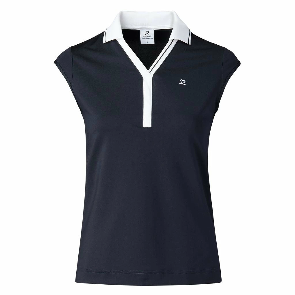 Daily Sports Indra Navy Womens Sleeveless Golf Polo 3 Daily Sports Indra Navy Womens Sleeveless Golf Polo