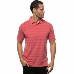 TravisMathew The Heater Mens Golf Polo -Golf Apparel Shop 23916 HEATHERSCOOTER