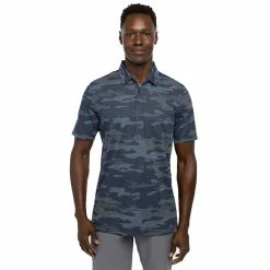 TravisMathew Heater Camo Mens Golf Polo -Golf Apparel Shop 24370 BLUENIGHTS