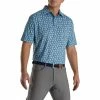 FootJoy Shadow Palm Print Lisle Mens Golf Polo