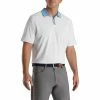 FootJoy Solid Stretch Pique With Stripe Placket Mens Golf Polo -Golf Apparel Shop 24676 WHITE 06200b9e 53a1 4e82 a23c b3ed3ebe62e7