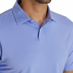 FootJoy Athletic Fit Solid Lisle Blue Violet Mens Golf Polo -Golf Apparel Shop 24688 BLUEVIOLET 2