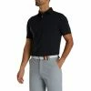 FootJoy Athletic Fit Solid Lisle Black Mens Golf Polo -Golf Apparel Shop 24689 BLACK 56656c53 309f 4f48 8dd8 5b0c12cc5f11