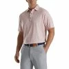 FootJoy Lisle Leaping Dolphins Print Quartz Pink Mens Golf Polo