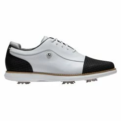 FootJoy Traditions Cap Toe Womens Golf Shoes -Golf Apparel Shop 24771 WHITEBLACK
