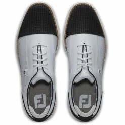 FootJoy Traditions Cap Toe Womens Golf Shoes -Golf Apparel Shop 24771 WHITEBLACK 2