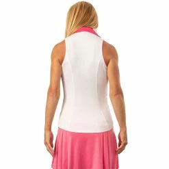 Scratch 70 Scratch Seventy Erin Womens Sleeveless Golf Polo -Golf Apparel Shop 24790 WHITEPINK 1 78e4247c 7c16 44a1 9be9 e579b93b779e
