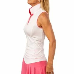 Scratch 70 Scratch Seventy Erin Womens Sleeveless Golf Polo -Golf Apparel Shop 24790 WHITEPINK 3cdc3fd8 6527 4021 8035 eed5a1416eaf