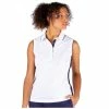 NVO Basia White Womens Sleeveless Golf Polo -Golf Apparel Shop 24810 WHITE100
